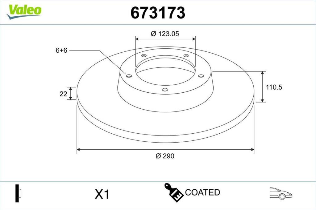 Disques de frein VALEO 673173